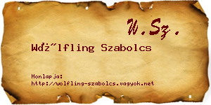 Wölfling Szabolcs névjegykártya